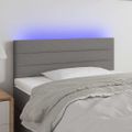 vidaXL Čelo postele s LED tmavosivé 100x5x78/88 cm látka