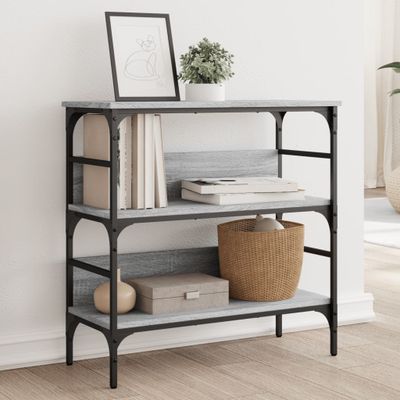 vidaXL Konzolový stolík sivý sonoma 75x32x75 cm kompozitné drevo