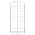 vidaXL Oblúkový gabionový kôš 100x50x200/220 cm pozinkované železo