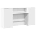 vidaXL Recepčný stôl biely 200x50x103,5 cm kompozitné drevo