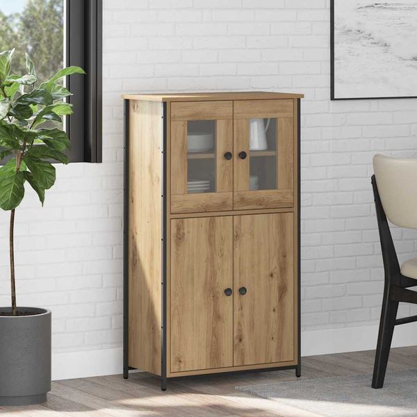 vidaXL Highboard Remeselný dub 62 x 32 x 106,5 cm Kompozitné drevo