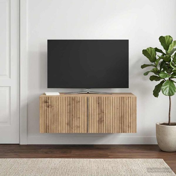 vidaXL Nástenná TV skrinka Nástenný Dub artisan 78,5 x 41 x 30 cm