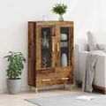 vidaXL Highboard Staré drevo 70 x 31 x 115 cm Kompozitné drevo