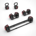 Jednoručná / obojručná variabilná činka / kettlebell HMS SGR18 PRO SET 2v1 40 kg