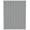 vidaXL Strešný panel 36 ks Sivá 60 x 45 cm Pozinkovaná oceľ