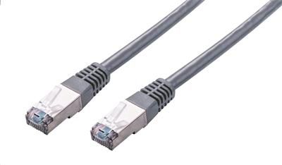 Kábel C-TECH patchcord Cat5e, FTP, sivý, 1m
