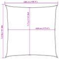 vidaXL Tieniaca plachta 160 g/m² štvorcová modrá 5x5 m HDPE