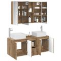 vidaXL Set kabinetov do kúpeľne 4 ks Dub artisan Kompozitné drevo