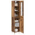 vidaXL Highboard 2 ks Staré drevo 34,5 x 34 x 180 cm Kompozitné drevo