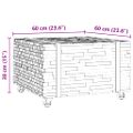 vidaXL Konferenčný stolík Hnedá 60 x 60 x 38 cm Husté teakové drevo