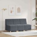 vidaXL Bezrúčková modulárna sofa jednotka 3 ks Tmavo šedá Zamat