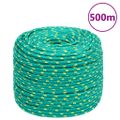 vidaXL Lodné lano zelené 10 mm 500 m polypropylén