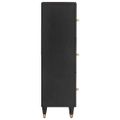 vidaXL Highboard s dverami Čierna 40 x 33 x 110 cm Masívne mango drevo