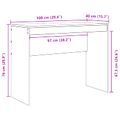 vidaXL Stôl Biela 100 x 40 x 76 cm