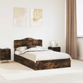 vidaXL Úložná posteľ Dymová dub 135 x 190 cm Kompozitné drevo