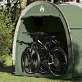 vidaXL Stan na uskladnenie bicyklov 210 x 90 x 174 cm Zelená