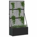 vidaXL Záhradná mriežka na kvetináče Čierny 70 x 30 x 135 cm Kov