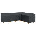vidaXL Obal na nábytok 286 x 222 x 80 cm Tvar L Vodoodolný Čierny