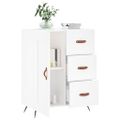 vidaXL Komoda biela 69,5x34x90 cm kompozitné drevo