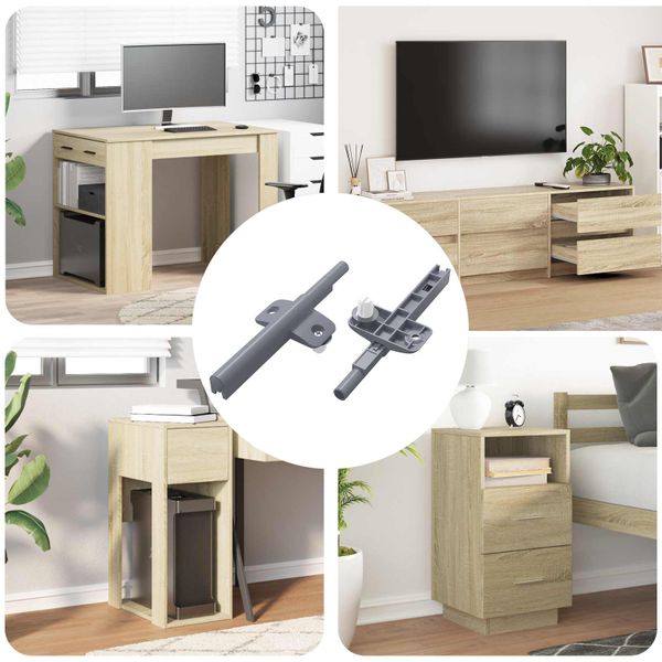 vidaXL Mäkké zatváranie pánty 2 pcs Sivá 125 x 47 x 15 mm PP