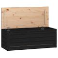 vidaXL Úložný box čierny 89x36,5x33 cm masívna borovica