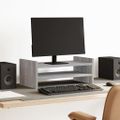 vidaXL Stojan na monitor sivý sonoma 50x27x20 cm kompozitné drevo