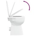 vidaXL Bezokrajová toaleta 7 cm extra výška, pomalé zatváranie, biela keramika