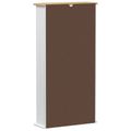 vidaXL CD skrinka Biela 52 x 17.5 x 103 cm Masívne borovicové drevo