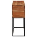 vidaXL Konzolový stolík 110x30x75 cm masívna akácia a železo
