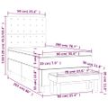 vidaXL Boxspring posteľ s matracom krémová 90x200 cm umelá koža
