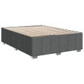 vidaXL Posteľ bez matraca tmavosivá 160x200 cm látka