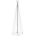 vidaXL Vianočný stromček, kužeľ, 330 LED, modré svetlo 100x300 cm