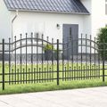 vidaXL Záhradný plot KAMPEN 240 x 140 cm Povrchovo upravená oceľ Sivá