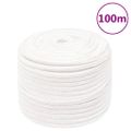 vidaXL Lodné lano biele 12 mm 100 m polypropylén