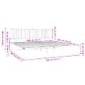 vidaXL Kovový rám postele s čelom čierny 200x200 cm