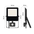 LED reflektor VISIO s pohybovým čidlom, 50 W, neutrálna biela, čierný