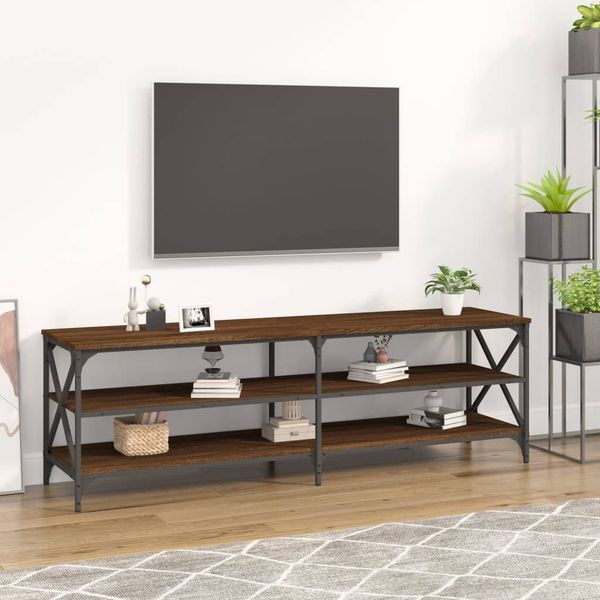 vidaXL TV skrinka hnedý dub 160x40x50 cm spracované drevo