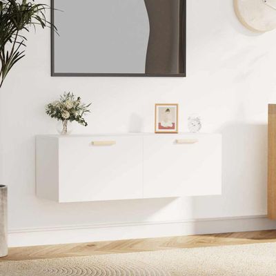 vidaXL Nástenná skrinka, biela 100x36,5x35 cm, kompozitné drevo