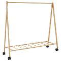 vidaXL Vešiak na oblečenie s policami a kolieskami 106x34x106,5 cm