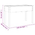 vidaXL Kvetináč s kolieskami a vložkou hnedý 118x59x80cm jedľový masív