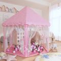 vidaXL Stan na hranie pre princezné s 250 loptičkami ružový 133x140 cm