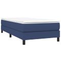 vidaXL Posteľný rám boxsping s matracom modrý 80x200 cm látka