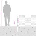 vidaXL Sieťový plot s stĺpom 25 x 0,8 m PVC potiahnutá oceľ Sivá