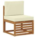 vidaXL Záhradná súprava gaučov 7 ks Prírodná a krémová