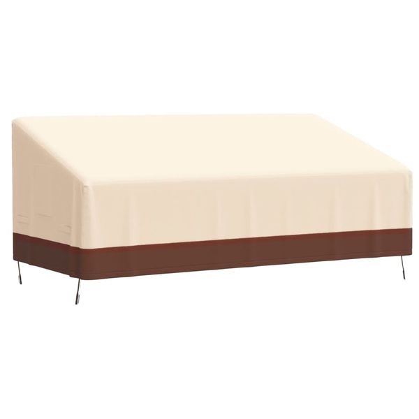 vidaXL Obal na 3-miestnu lavicu béžový 198x97x48/74 cm 600D oxford