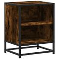 vidaXL Nočné stolíky 2 ks dymový dub 40x31x50 cm kompozitné drevo+kov