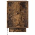 vidaXL Nočné skrinky s LED osvetlením 2 ks Dub dymový 38x34x50 cm