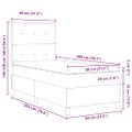 vidaXL Posteľ s pružinovým rámom Krémová 80 x 200 cm látka