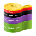 TPE sada cvičebných pásov - Power Band PTs-1, 4-55 kg, 5 pásov, REBEL ACTIVE