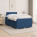 vidaXL Posteľ boxspring s matracom Modrá 120 x 200 cm Látka